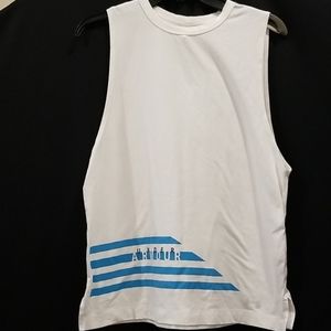 UNDER ARMOUR HEAT GEAR White blue top sz medium